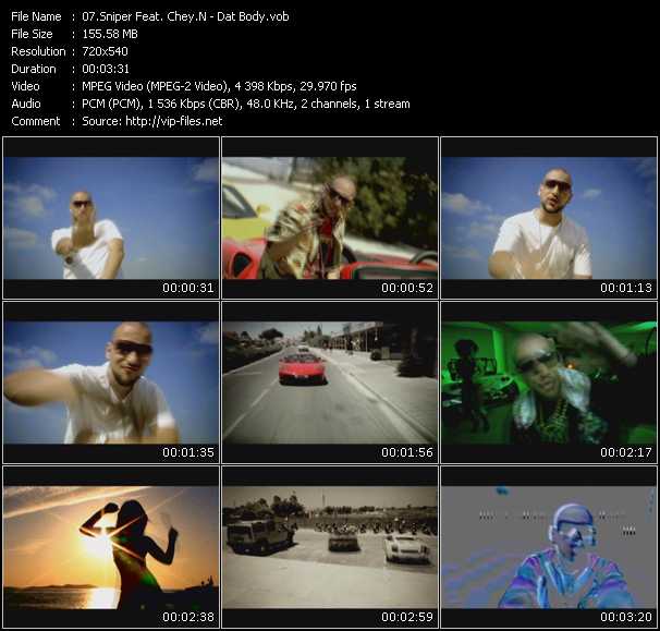 Sniper Feat. Chey.N video ”Dat Body” from dvd ”Screenplay VJ-Pro Urban Vision December 2009”