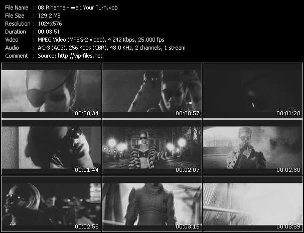 Rihanna video ”Wait Your Turn” from dvd ”The Video Pool UK January 2010”