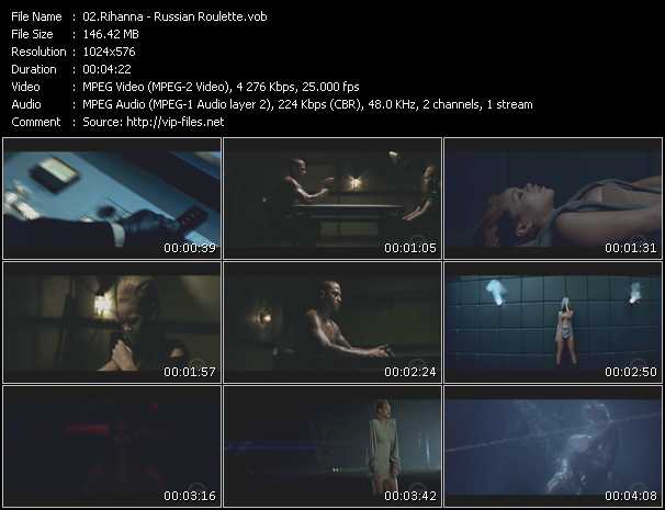 Rihanna video ”Russian Roulette” from dvd ”The Video Pool UK December 2009”