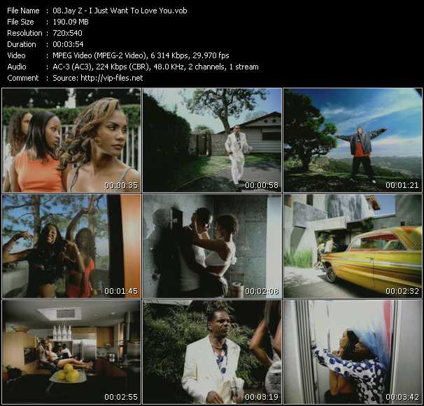 Jay-Z video ”I Just Want To Love You” from dvd ”Hound Dog Issue 1”