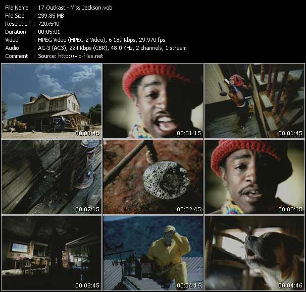 Outkast video ”Miss Jackson” from dvd ”Hound Dog Issue 1”