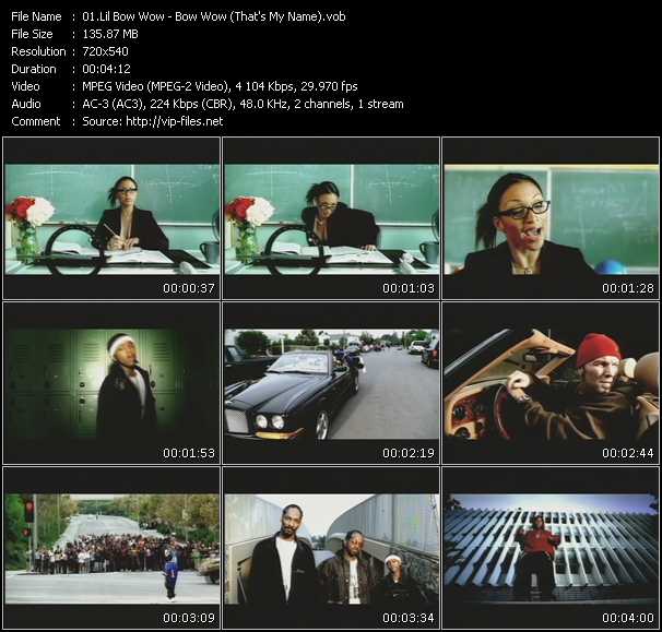 Lil' Bow Wow Feat. Snoop Dogg video ”Bow Wow (That's My Name)” from dvd ”Hound Dog Issue 2”