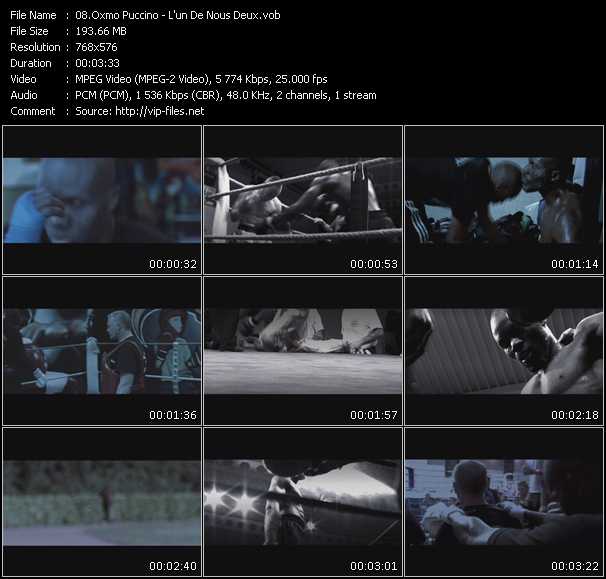 Oxmo Puccino video ”L'un De Nous Deux” from dvd ”International Hip Hop 09”