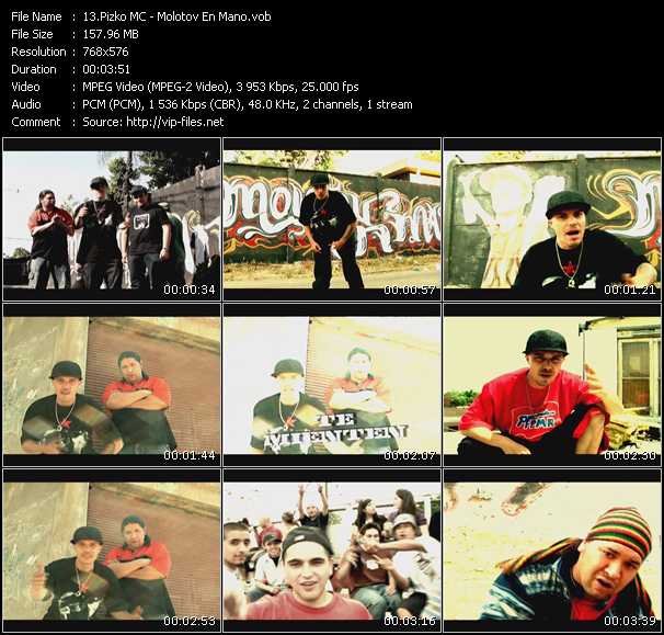 Pizko MC video ”Molotov En Mano” from dvd ”International Hip Hop 09”