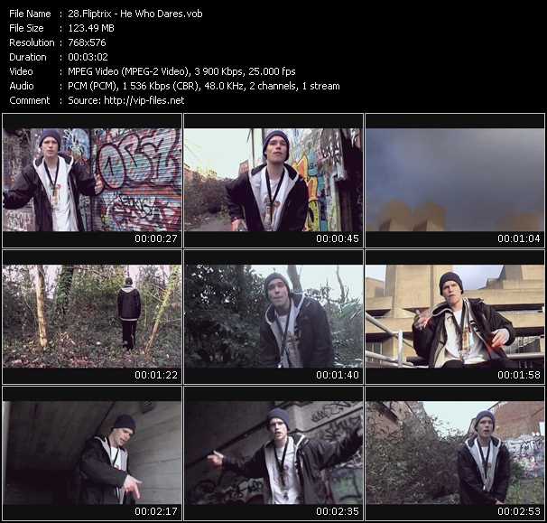 Fliptrix video ”He Who Dares” from dvd ”International Hip Hop 09”