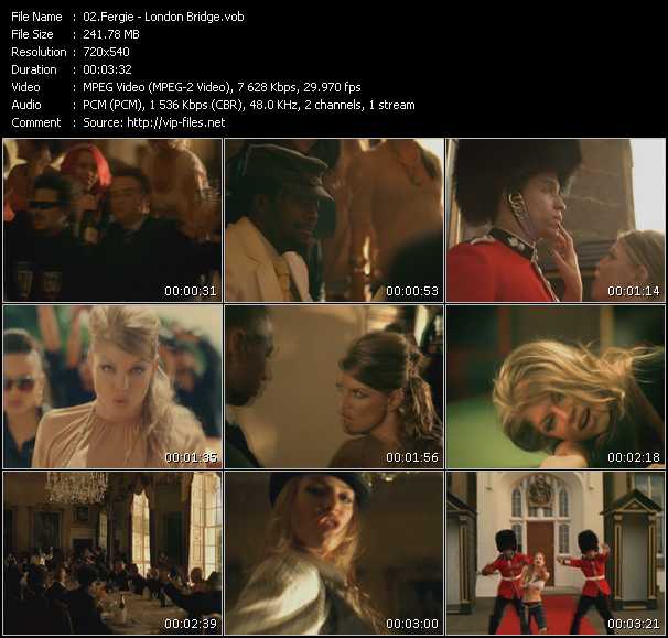 Fergie video ”London Bridge” from dvd ”I Love RnB. RnB And Hip-Hop Greatest Hits Vol.2”