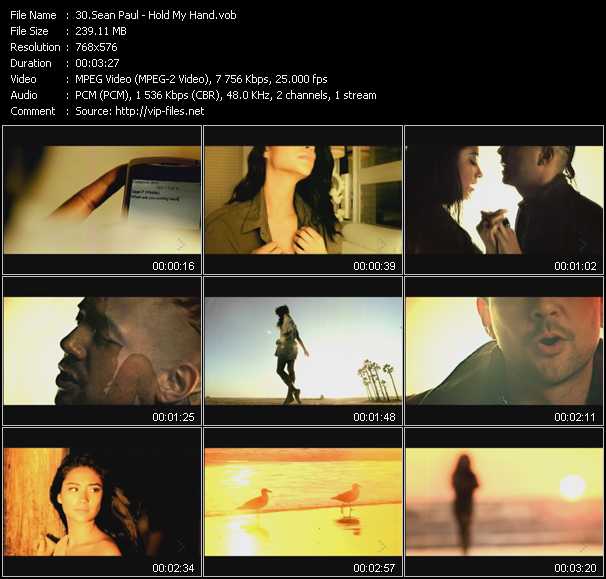 Sean Paul video ”Hold My Hand” from dvd ”MixMash Pop March 2010”