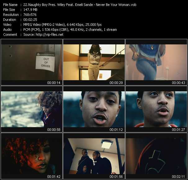 Naughty Boy Pres. Wiley Feat. Emeli Sande video ”Never Be Your Woman” from dvd ”MixMash Pop April 2010”