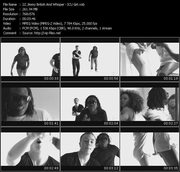 Jimmy British And Whisper video ”ICU Girl” from dvd ”MixMash Urban January 2010”