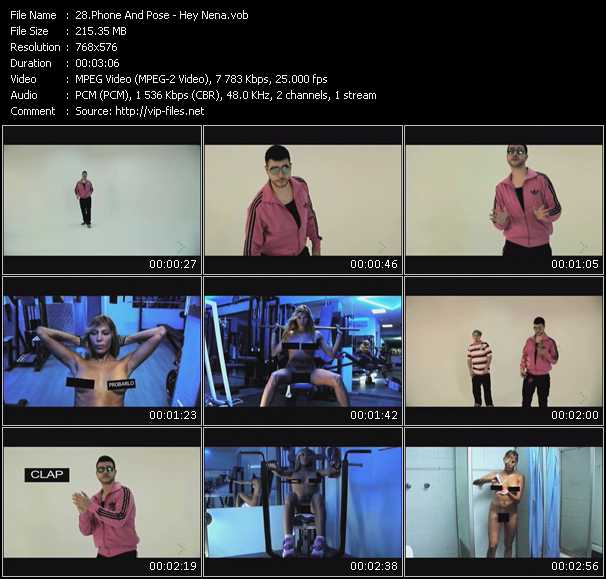 Phone And Pose video ”Hey Nena” from dvd ”MixMash Urban January 2010”
