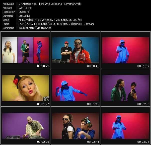 Matteo Feat. Lora And Loredana video ”Lovaman” from dvd ”MixMash Urban April 2010”