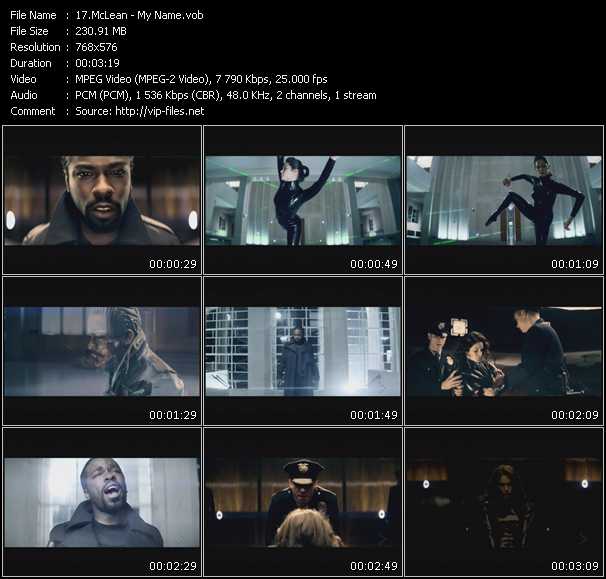 McLean video ”My Name” from dvd ”MixMash Urban April 2010”