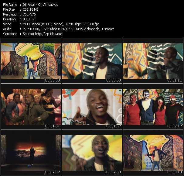 Akon video ”Oh Africa” from dvd ”MixMash Urban June 2010”