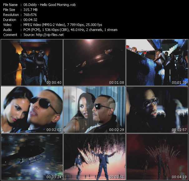 P. Diddy (Puff Daddy) video ”Hello Good Morning” from dvd ”MixMash Urban June 2010”