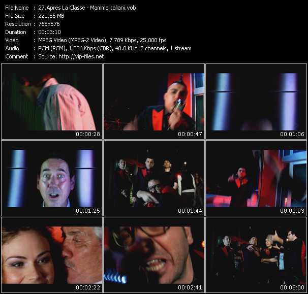 Apres La Classe video ”Mammalitaliani” from dvd ”MixMash Urban June 2010”
