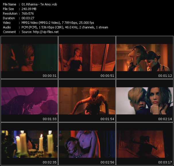 Rihanna video ”Te Amo” from dvd ”MixMash Urban July 2010”