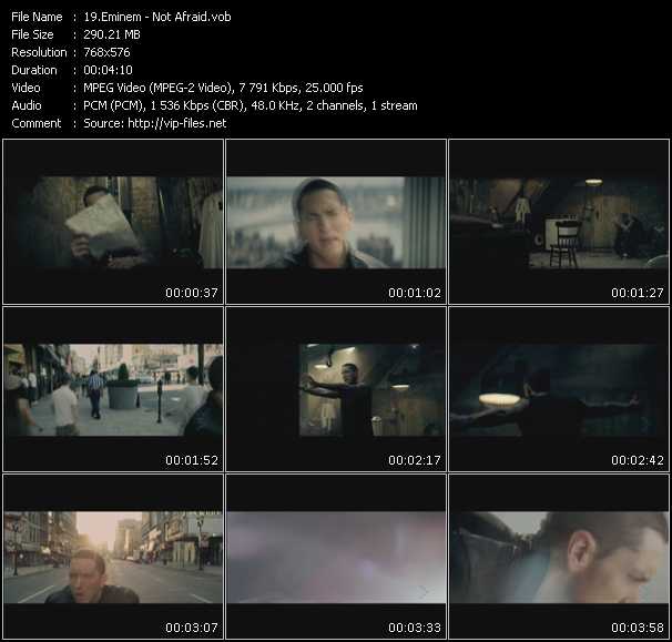 Eminem video ”Not Afraid” from dvd ”MixMash Urban July 2010”