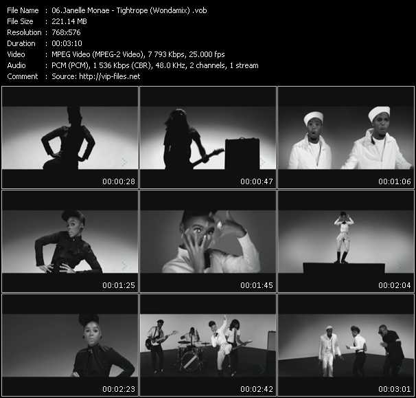 Janelle Monae video ”Tightrope (Wondamix)” from dvd ”MixMash Urban August 2010”