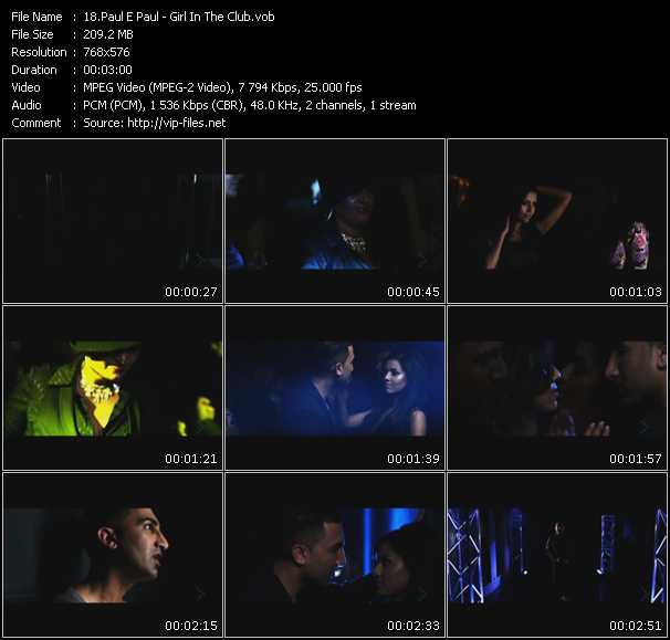 Paul E Paul video ”Girl In The Club” from dvd ”MixMash Urban September 2010”