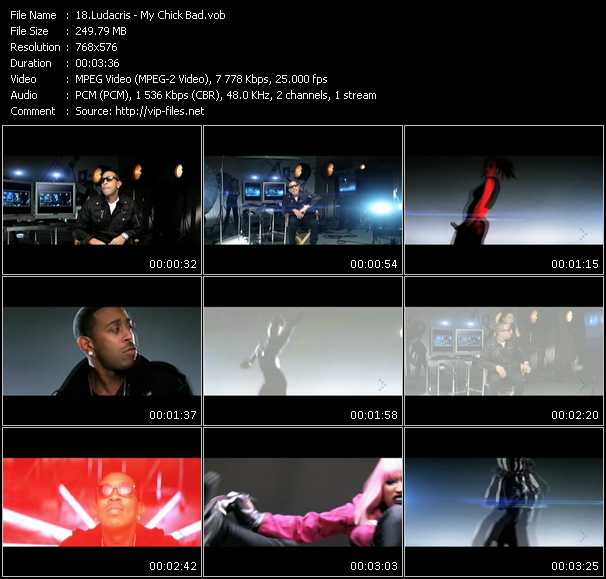 Ludacris video ”My Chick Bad” from dvd ”MixMash Urban October 2010”