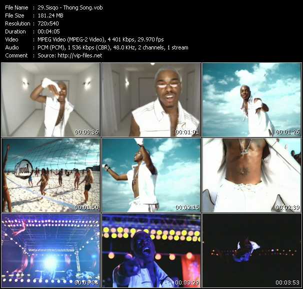 Sisqo video ”Thong Song” from dvd ”Canada Hot Video Classics. Best Of 2000 Vol.1”