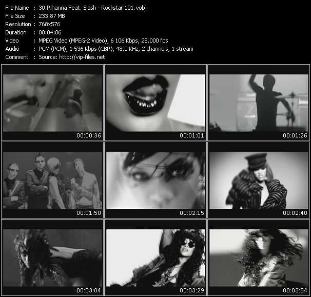 Rihanna Feat. Slash video ”Rockstar 101” from dvd ”UK Chart Video August 2010”