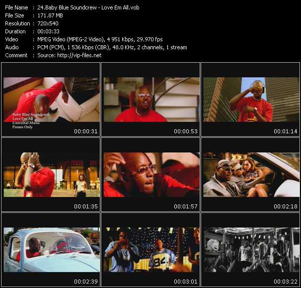 Baby Blue Soundcrew video ”Love Em All” from dvd ”Canada Hot Video September 2001”