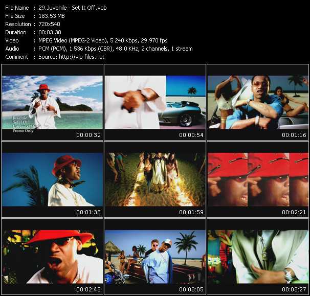 Juvenile video ”Set It Off” from dvd ”Canada Hot Video September 2001”