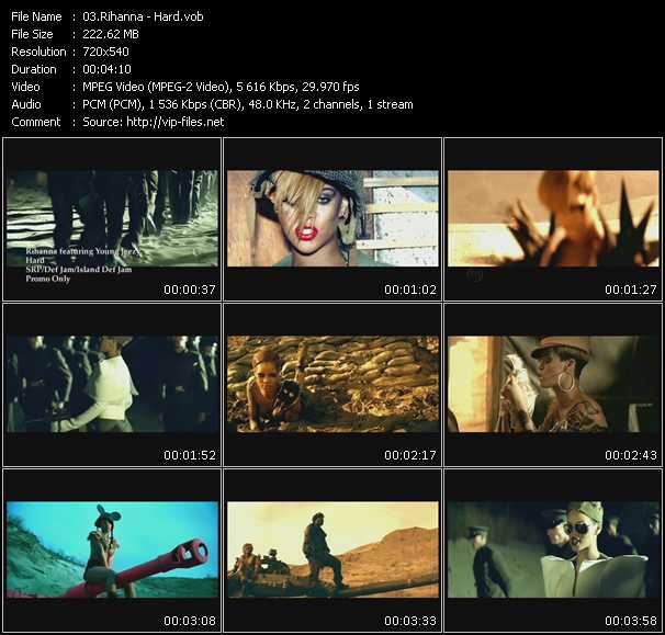 Rihanna Feat. Young Jeezy video ”Hard” from dvd ”Canada Hot Video April 2010”