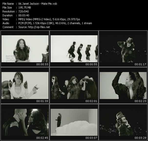 Janet Jackson video ”Make Me” from dvd ”Canada Hot Video April 2010”