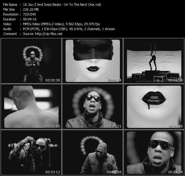 Jay-Z Plus Swizz Beatz video ”On To The Next One” from dvd ”Canada Hot Video April 2010”