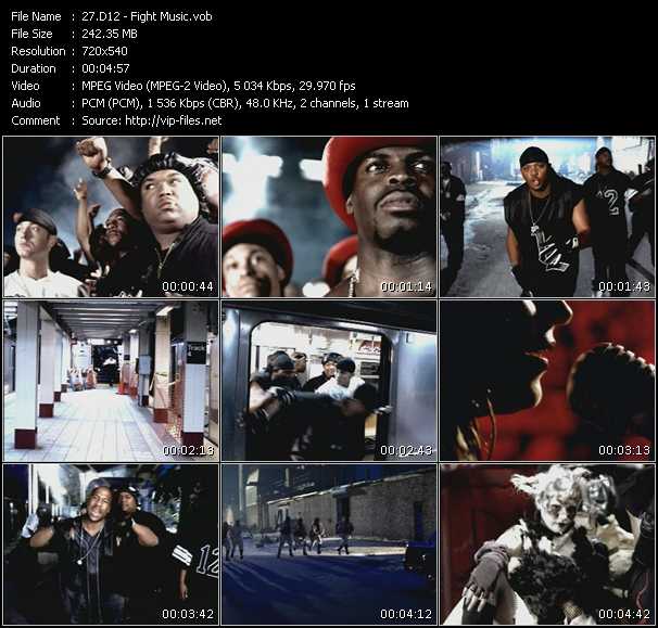 D12 video ”Fight Music” from dvd ”Canada Hot Video October 2001”