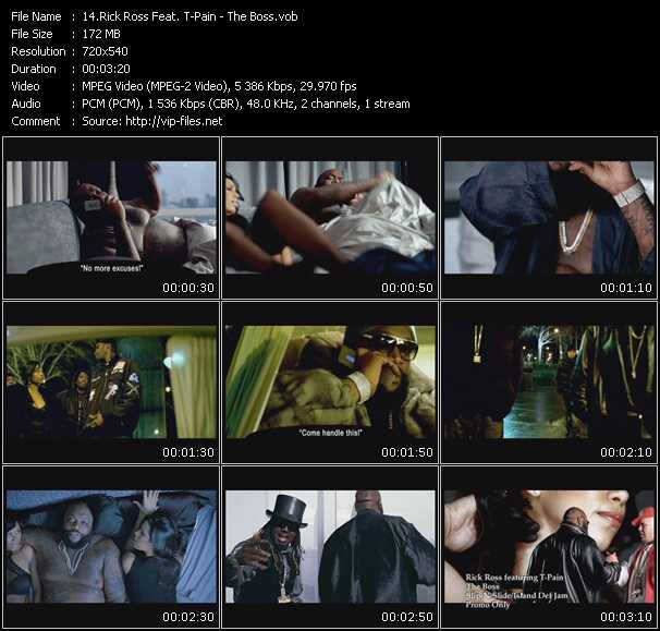 Rick Ross Feat. T-Pain video ”The Boss” from dvd ”Express Video March 2008 Week 3”