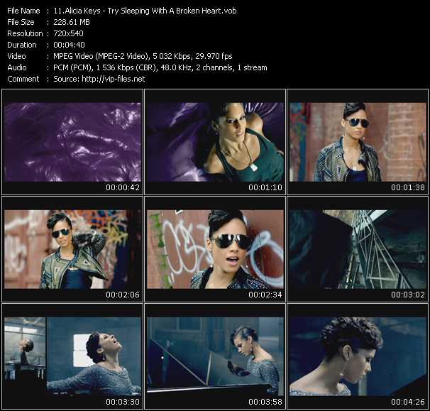 Alicia Keys video ”Try Sleeping With A Broken Heart” from dvd ”Express Video March 2010 Week 5”