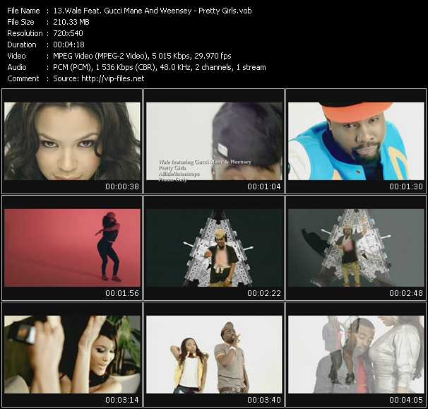 Wale Feat. Gucci Mane And Weensey video ”Pretty Girls” from dvd ”Express Video March 2010 Week 5”