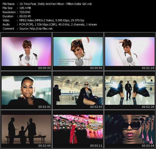Trina Feat. P. Diddy (Puff Daddy) And Keri Hilson video ”Million Dollar Girl” from dvd ”Express Video April 2010 Week 2”