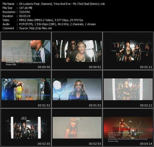 Ludacris Feat. Diamond, Trina And Eve video ”My Chick Bad (Remix)” from dvd ”Express Video April 2010 Week 4”