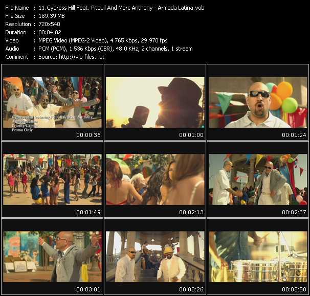 Cypress Hill Feat. Pitbull And Marc Anthony video ”Armada Latina” from dvd ”Express Video May 2010 Week 1”