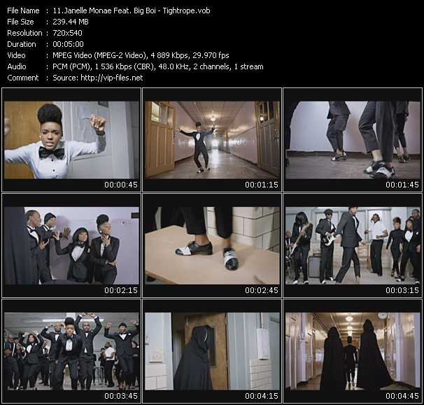 Janelle Monae Feat. Big Boi video ”Tightrope” from dvd ”Express Video May 2010 Week 2”
