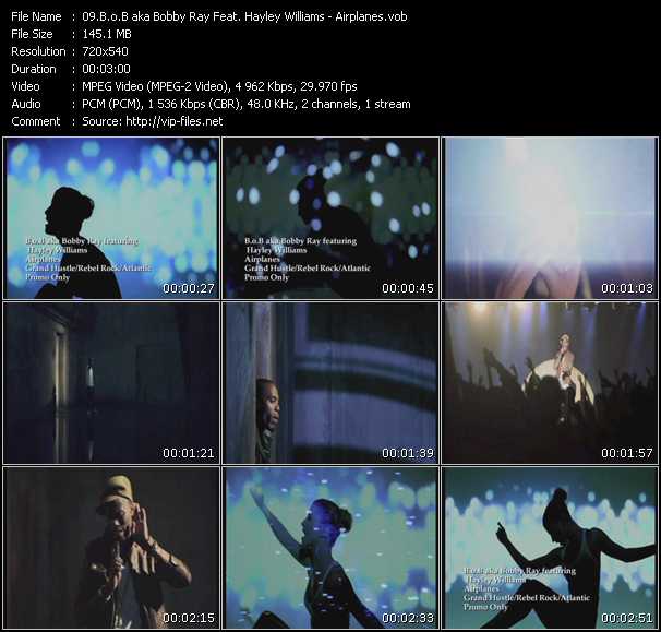 B.O.B. Feat. Hayley Williams (Paramore) video ”Airplanes” from dvd ”Express Video June 2010 Week 5”