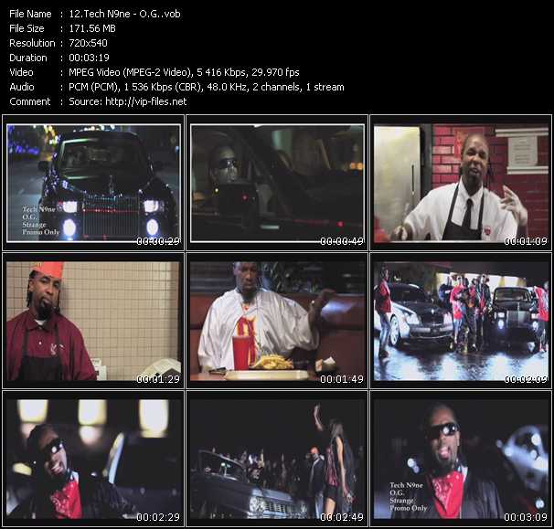 Tech N9ne video ”O.G.” from dvd ”Express Video July 2010 Week 2”