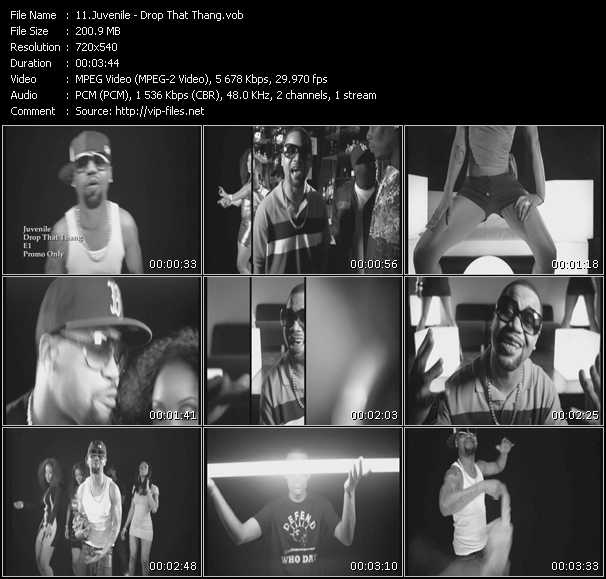 Juvenile video ”Drop That Thang” from dvd ”Express Video July 2010 Week 3”