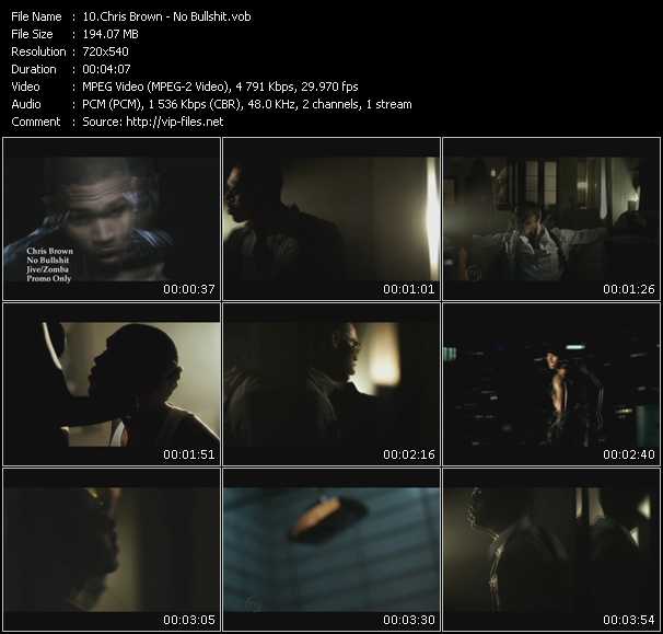 Chris Brown video ”No Bullshit” from dvd ”Express Video August 2010 Week 3”