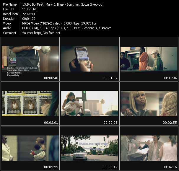 Big Boi Feat. Mary J. Blige video ”Sumthin's Gotta Give” from dvd ”Express Video September 2008 Week 1”