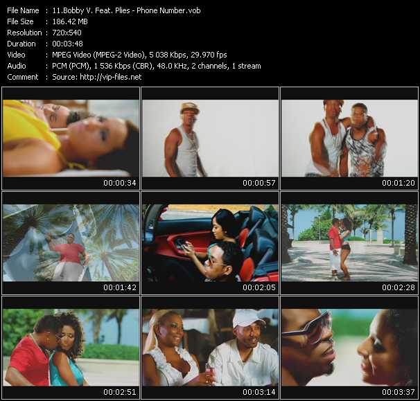 Bobby Valentino (Bobby V) Feat. Plies video ”Phone Number” from dvd ”Express Video September 2010 Week 3”