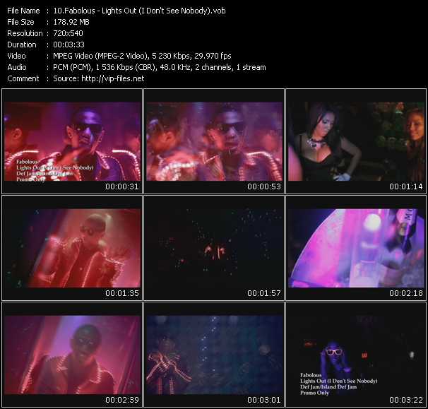 Fabolous video ”Lights Out (I Don't See Nobody)” from dvd ”Express Video October 2010 Week 1”