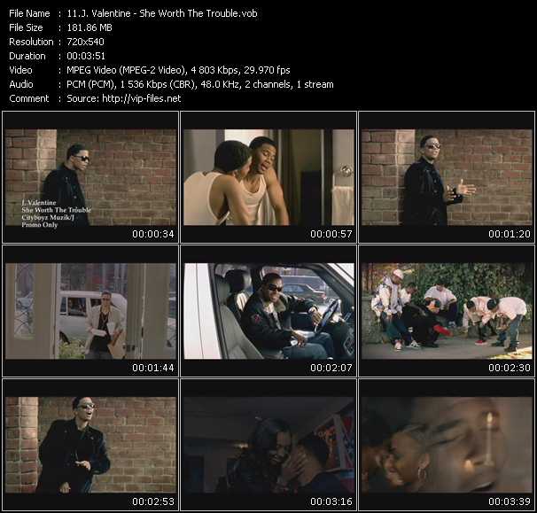 J. Valentine video ”She Worth The Trouble” from dvd ”Express Video April 2008 Week 1”