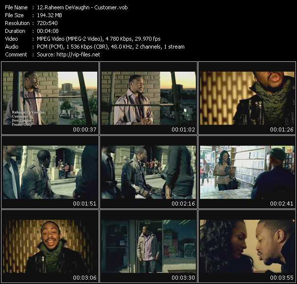 Raheem DeVaughn video ”Customer” from dvd ”Express Video April 2008 Week 1”