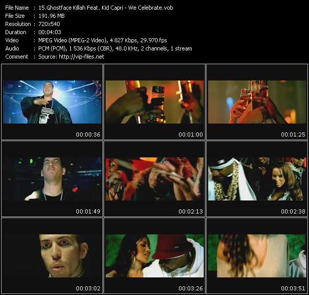 Ghostface Killah Feat. Kid Capri video ”We Celebrate” from dvd ”Express Video April 2008 Week 1”