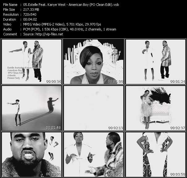 Estelle Feat. Kanye West video ”American Boy (PO Clean Edit)” from dvd ”Express Video April 2008 Week 3”